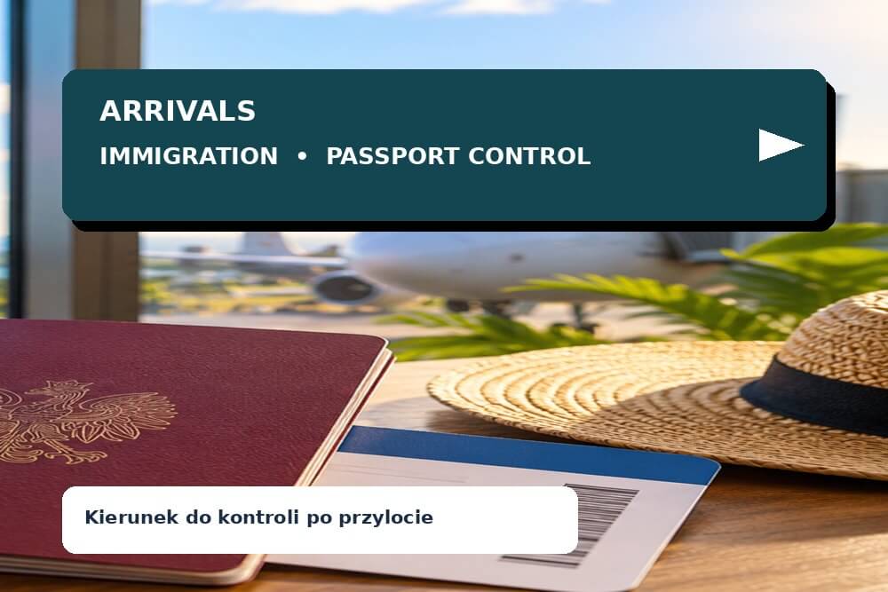 Oznaczenia kontroli imigracyjnej po przylocie na Mauritius