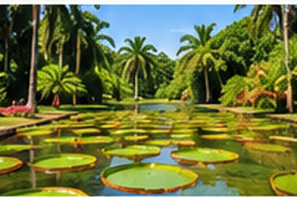 Ogród botaniczny Pamplemousses z tropikalną roślinnością